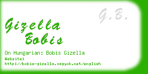 gizella bobis business card